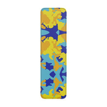 Cargar imagen en el visor de la galería, Yellow Blue Neon Camouflage Leather Bookmarks by The Photo Access