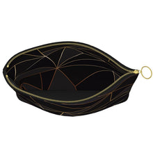 将图片加载到图库查看器,Abstract Black Polygon with Gold Line Clutch Purse by The Photo Access