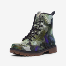 Load image into Gallery viewer, Abstract Fluid Lines of Movement Muted Tones High Fashion Casual Leather Lightweight boots MT Abstract by The Photo Access