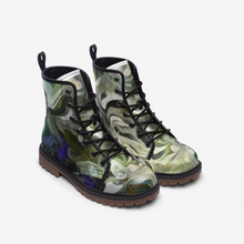 Load image into Gallery viewer, Abstract Fluid Lines of Movement Muted Tones High Fashion Casual Leather Lightweight boots MT Abstract by The Photo Access