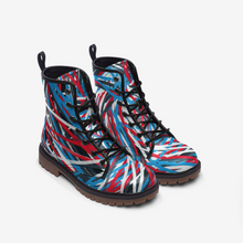Cargar imagen en el visor de la galería, Colorful Thin Lines Art Casual Leather Lightweight boots MT by The Photo Access