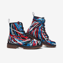 Cargar imagen en el visor de la galería, Colorful Thin Lines Art Casual Leather Lightweight boots MT by The Photo Access