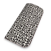 Load image into Gallery viewer, Hand Drawn Labyrinth Leather Glasses Case by The Photo Access