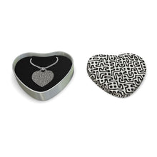 将图片加载到图库查看器,Hand Drawn Labyrinth Sterling Silver Heart Pendant Necklaces by The Photo Access