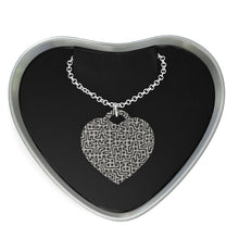 将图片加载到图库查看器,Hand Drawn Labyrinth Sterling Silver Heart Pendant Necklaces by The Photo Access