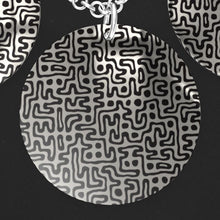 将图片加载到图库查看器,Hand Drawn Labyrinth Triple Silver Disk Pendant Necklaces by The Photo Access