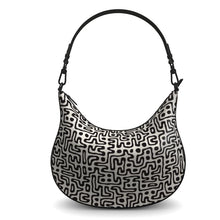 Load image into Gallery viewer, Hand Drawn Labyrinth Curve Hobo Bag by The Photo Access