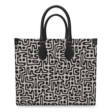 Load image into Gallery viewer, Hand Drawn Labyrinth Leather Shopper Bag by The Photo Access