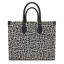 Load image into Gallery viewer, Hand Drawn Labyrinth Leather Shopper Bag by The Photo Access