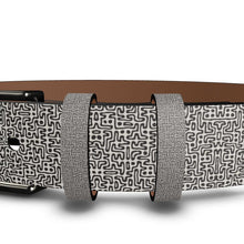 Load image into Gallery viewer, Hand Drawn Labyrinth Leather Belt by The Photo Access