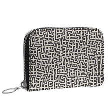 Load image into Gallery viewer, Hand Drawn Labyrinth Small Leather Zip Purse by The Photo Access