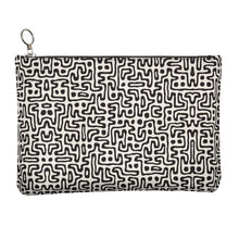 Load image into Gallery viewer, Hand Drawn Labyrinth Leather Clutch Bag by The Photo Access