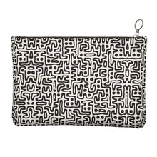 Load image into Gallery viewer, Hand Drawn Labyrinth Leather Clutch Bag by The Photo Access