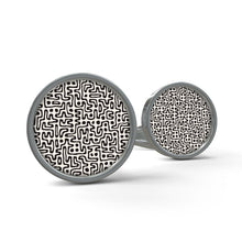 Load image into Gallery viewer, Hand Drawn Labyrinth Cufflinks by The Photo Access