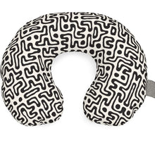 Cargar imagen en el visor de la galería, Hand Drawn Labyrinth Travel Neck Pillow by The Photo Access
