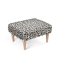 Load image into Gallery viewer, Hand Drawn Labyrinth Footstool by The Photo Access