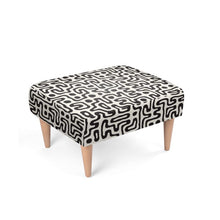 Load image into Gallery viewer, Hand Drawn Labyrinth Footstool by The Photo Access