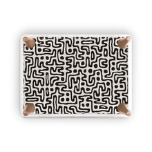 Load image into Gallery viewer, Hand Drawn Labyrinth Footstool by The Photo Access
