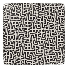 Load image into Gallery viewer, Hand Drawn Labyrinth Square Pouffe by The Photo Access