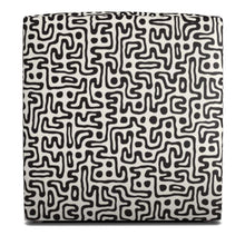 Load image into Gallery viewer, Hand Drawn Labyrinth Square Pouffe by The Photo Access