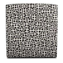 Load image into Gallery viewer, Hand Drawn Labyrinth Square Pouffe by The Photo Access