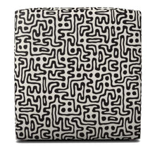 Load image into Gallery viewer, Hand Drawn Labyrinth Square Pouffe by The Photo Access