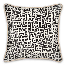 Lade das Bild in den Galerie-Viewer, Hand Drawn Labyrinth Silk Pillows by The Photo Access