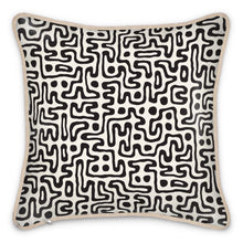 Lade das Bild in den Galerie-Viewer, Hand Drawn Labyrinth Silk Pillows by The Photo Access