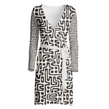 Load image into Gallery viewer, Hand Drawn Labyrinth Wrap Dress by The Photo Access