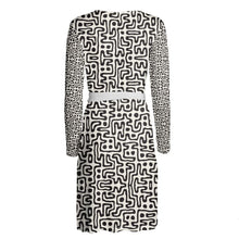 Load image into Gallery viewer, Hand Drawn Labyrinth Wrap Dress by The Photo Access