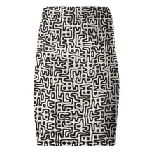 Load image into Gallery viewer, Hand Drawn Labyrinth Pencil Skirt by The Photo Access