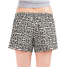 Cargar imagen en el visor de la galería, Hand Drawn Labyrinth Ladies Pajama Shorts by The Photo Access