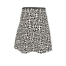 Load image into Gallery viewer, Hand Drawn Labyrinth Flared Skirt by The Photo Access