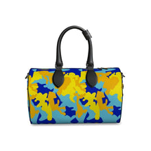 Load image into Gallery viewer, Yellow Blue Neon Camouflage Duffle Bag by The Photo Access
