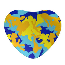 将图片加载到图库查看器,Yellow Blue Neon Camouflage Sterling Silver Earrings by The Photo Access