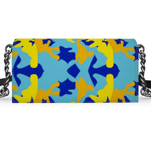 Load image into Gallery viewer, Yellow Blue Neon Camouflage Oana Evening Bag by The Photo Access