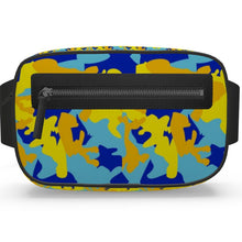 Load image into Gallery viewer, Yellow Blue Neon Camouflage Belt Bag by The Photo Access
