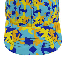 Load image into Gallery viewer, Yellow Blue Neon Camouflage Baseball Cap by The Photo Access
