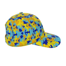 Load image into Gallery viewer, Yellow Blue Neon Camouflage Baseball Cap by The Photo Access