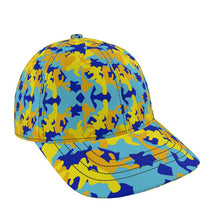 Load image into Gallery viewer, Yellow Blue Neon Camouflage Baseball Cap by The Photo Access