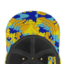 Load image into Gallery viewer, Yellow Blue Neon Camouflage Baseball Cap by The Photo Access