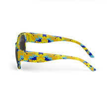 Load image into Gallery viewer, Yellow Blue Neon Camouflage Sunglasses by The Photo Access