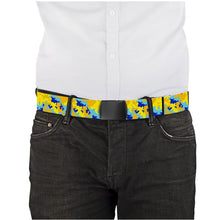 Load image into Gallery viewer, Yellow Blue Neon Camouflage Webbing Belt by The Photo Access