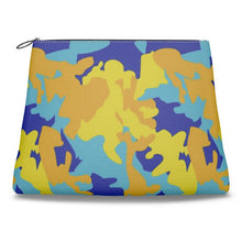 Load image into Gallery viewer, Yellow Blue Neon Camouflage Clutch Purse by The Photo Access