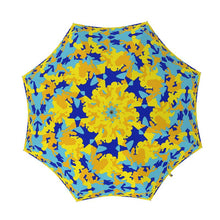 将图片加载到图库查看器,Yellow Blue Neon Camouflage Umbrella by The Photo Access