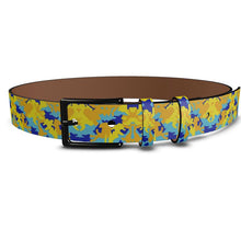 Load image into Gallery viewer, Yellow Blue Neon Camouflage Leather Belt by The Photo Access
