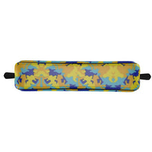 Load image into Gallery viewer, Yellow Blue Neon Camouflage Mens Large Wash Bag by The Photo Access