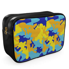 Load image into Gallery viewer, Yellow Blue Neon Camouflage Mens Toiletry Bag by The Photo Access