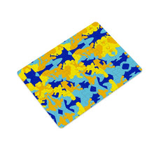 Lade das Bild in den Galerie-Viewer, Yellow Blue Neon Camouflage Plastic Jigsaw Puzzle by The Photo Access