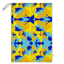 将图片加载到图库查看器,Yellow Blue Neon Camouflage Toy Sack by The Photo Access